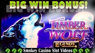 TIMBERWOLF Deluxe Slot Machine Bonus Big Win! - Aristocrat