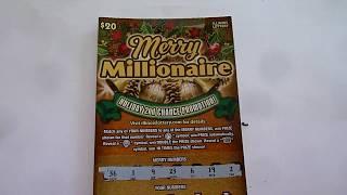 Scratching a $20 Merry Millionaire Instant Lottery Ticket