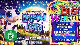 ++NEW Tales of the Legend Dairy slot machine, Triple Big Wheel Bonus