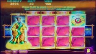 Aristocrat's Imperial House Slot Machine - Butter Fingers Almost Gets Caught
