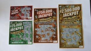 FOUR SCRATCHCARDS from the same "Jackpot" series - Illinois Instant Lottery
