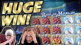 HUGE WIN!!! Rise of Merlin BIG WIN!! Casino slots from CasinoDaddy Live Stream