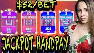 $52/Spin HANDPAY JACKPOT on Dancing Drums in Las Vegas!