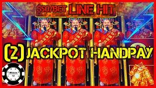 •️HIGH LIMIT Lightning Link Happy Lantern (2) HANDPAY JACKPOTS  •️$50 BONUS ROUND Slot Machine