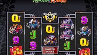 Monster Wheels new slot fom Microgaming dunover tries..