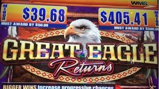 TBT - Great Eagle Returns Slot Machine - WMS - Super Big Win!