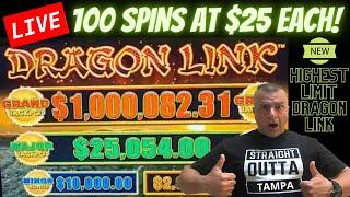 ⋆ Slots ⋆LIVE! $1,000,000 Jackpot Dragon Link! 100 spins! See what happens!!