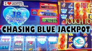 WE LOVE PROGRESSIVE CHASING! I'VE NEVER SEEN THE BLUE JACKPOT SO HIGH! ZEUS UNLEASHED COMES THROUGH!