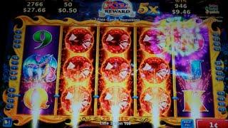 Volcanic Rock Fire Slot Machine Bonus - 8 Free Games with Wilds + Multipliers - Big Win (#2)