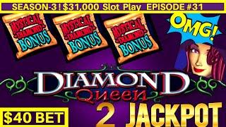 $5,000 vs HIGH LIMIT Slots | Diamond Queen Slot Machine 2 HANDPAY JACKPOTS | Season-3 | EPISODE #31