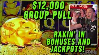 ⋆ Slots ⋆ $12,000 JACKPOT FILLED Group Pull ⫸ Rakin' Bacon Deluxe