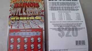 Illinois Millions - $20 Illinois Instant Scratch Off Lottery Ticket