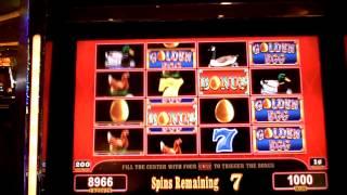 Golden Egg slot bonus win.