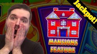 My First MANSION Feature On Huff N' More Puff! ⋆ Slots ⋆ JACKPOT HAND PAY!