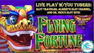 Flying Fortune Slot Machine - Konami - Group Live Play w/Fellow YouTubers!