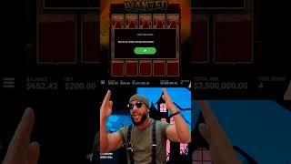 ⋆ Slots ⋆ MAX WIN IN WANTED DEAD OR A WILD SLOT #shorts