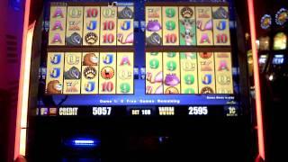Slot machine bonus win on Gazellions at Borgata Casino