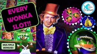 Wonka Wednesday! Every WONKA Slot Machine - Multiple Bonuses!!