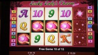 My FIRST Re triggerS • LUCKY LADY'S CHARM • BIG WIN slots BONUS ROUND ( Ipad action ) !!