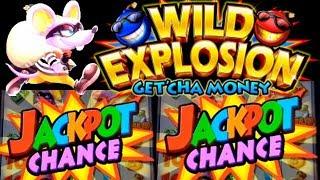 New Game• •WILD EXPLOSION GET ’CHA MONEY• Free Spins | features | Jackpot Chances