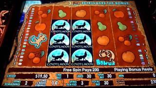 Coyote Moon Slot Machine Bonus Win (queenslots)