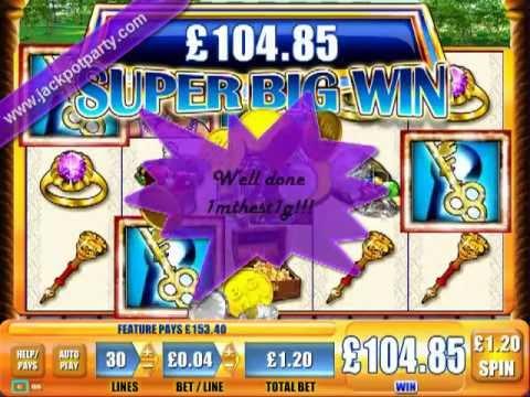£153.40 SUPER BIG WIN (127 X Stake) on Palace of Riches II™ slot game at Jackpot Party®