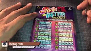 Jacks Or Better CT lottery Scratch Card