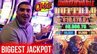 BIGGEST JACKPOT Ever On New BUFFALO LINK Slot | Winning Mega Bucks At Casino On Slot