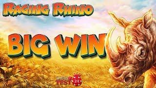 BIG WIN ON RAGING RHINO SLOT (WMS) - 10€ BET! • CasinoTest24DE