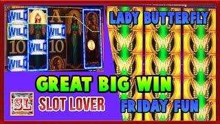 Friday Evening Fun Big Wins on Lady Butterfly and Other Pokies at Max Bet* Slot Lover *