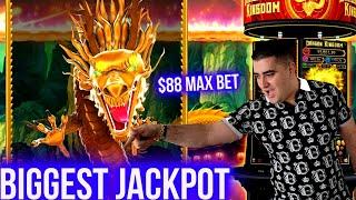 BIGGEST JACKPOT Ever On YouTube For Dragon Kingdom Slot Machine