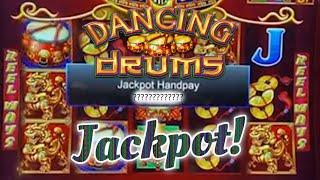 $22 Per Spin High Limit Dancing Drums Bonus Free Spins Jackpot!