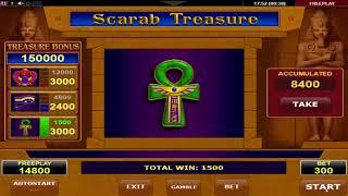 Scarab Treasure Video Slot - new online Amatic game with Review