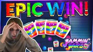 EPIC WIN!! JAMMIN JARS BIG WIN - Casino Slots from Casinodaddys live stream (OLD WIN)