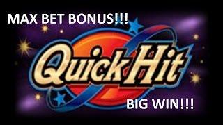 Quick Hits Max Bet Bonus w/ Retrigger - Big Win!!!