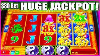 WIFE LANDS A HUGE JACKPOT PLAYING NEXT TO ME! RED FORTUNE HIGH LIMIT SLOTS