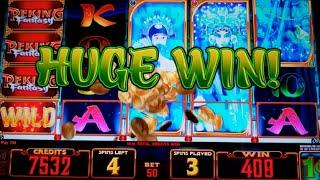 Peking Fantasy Slot Machine Bonus - 7 Free Games with Wild Stacks - Nice Win
