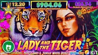 •️ NEW - Lady and the Tiger slot machine, bonus