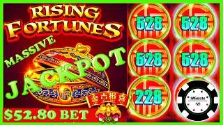 •️HIGH LIMIT RISING FORTUNES JIN JI BAO XI MASSIVE HANDPAY JACKPOT  •️$52 MAX BET BONUS Slot Machine