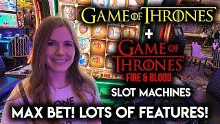 NEW Game of Thrones VS Old Game of Thrones Slot Machines! MAX Bet Lots of Features!