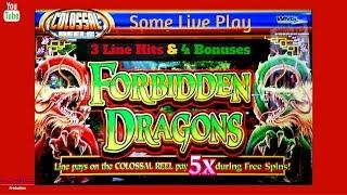Forbidden Dragons by WMS : Live Play , 3 Line Hits & 4 Bonuses