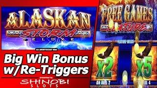 Alaskan Storm Deluxe - Free Spins, Big Win with Re-Triggers