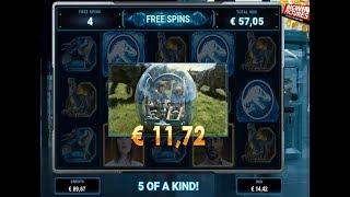 Jurassic World Slot - 10 Free Spins Nice Win!