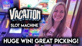 HUGE WIN! Vacation Slot Machine!! Top Notch Picking!!