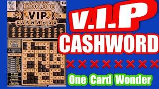 V.I.P..Cashwords...Scratchcard.....  Our Card Wonder Game...mmmmmmMMM