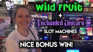 Enchanted Unicorn BONUS WIN! MAX BET! Wild Fruit Slot Machine!