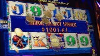 $1000+ WIN!! Jackpot Catcher Slot Machine Bonus & Progressive! ~Aristocrat