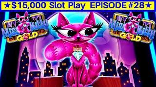 Miss Kitty Gold Slot Machine Live Play & $9 Bet Bonus| EPISODE-28 | Live Slot Play w/NG Slot