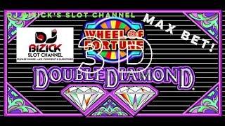 ~$$ Wheel of Fortune 3D Double Diamonds Slot Machine $$~ MAX BET! WHEEL SPINS! • DJ BIZICK'S SLOT CH