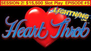 Lightning Link Heart Throb Slot Machine Live Play | Season 2 EPISODE #5
